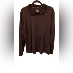 Nike Dri-FIT Black Half- Zip Jacket Size X-LARGE
